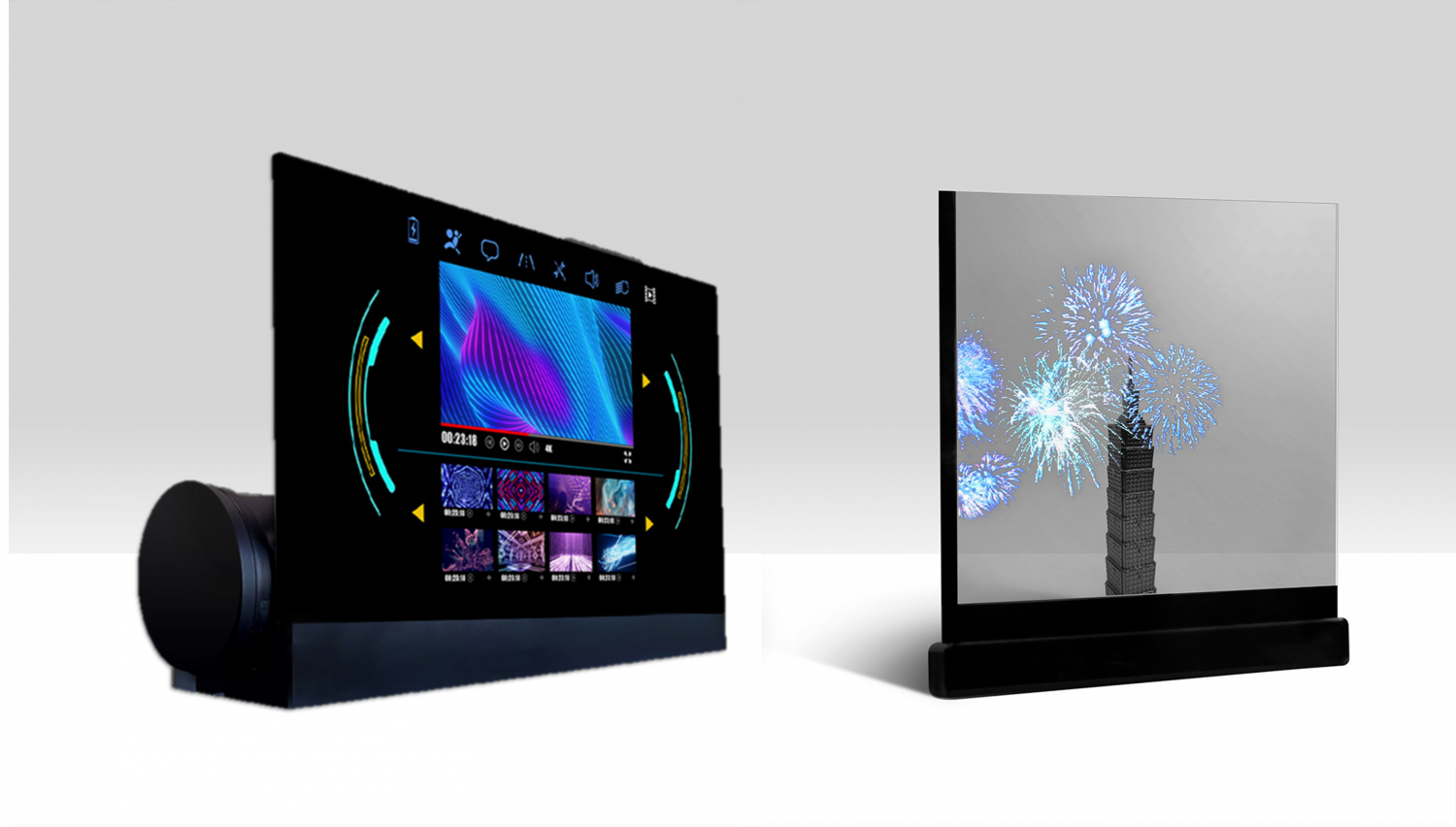 可捲式、折疊性、高透明